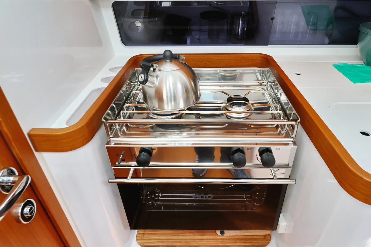 Galley of June, a Beneteau First 36 sailboat at Grad Biograd na Moru, Croatia
