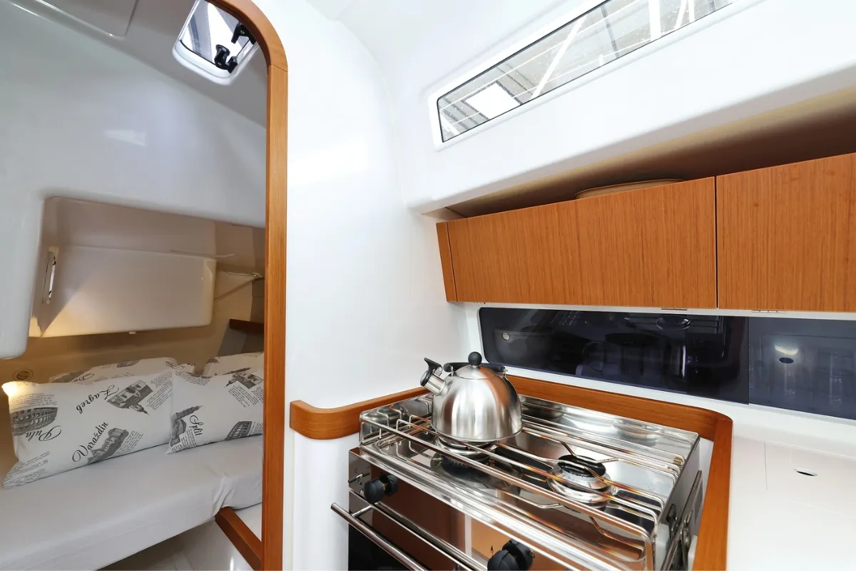 Galley of June, a Beneteau First 36 sailboat at Grad Biograd na Moru, Croatia