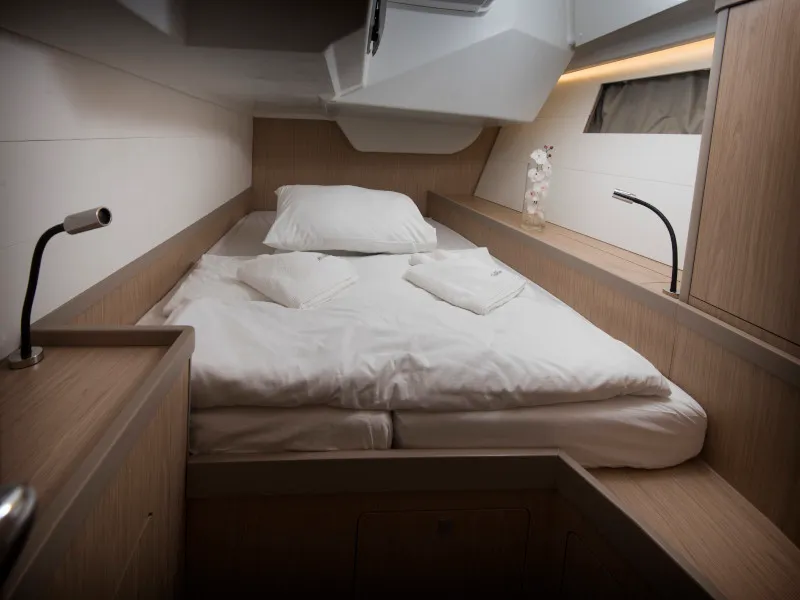 Cabin on TRIM, a Beneteau Oceanis 48 sailboat at Grad Kaštela, Croatia