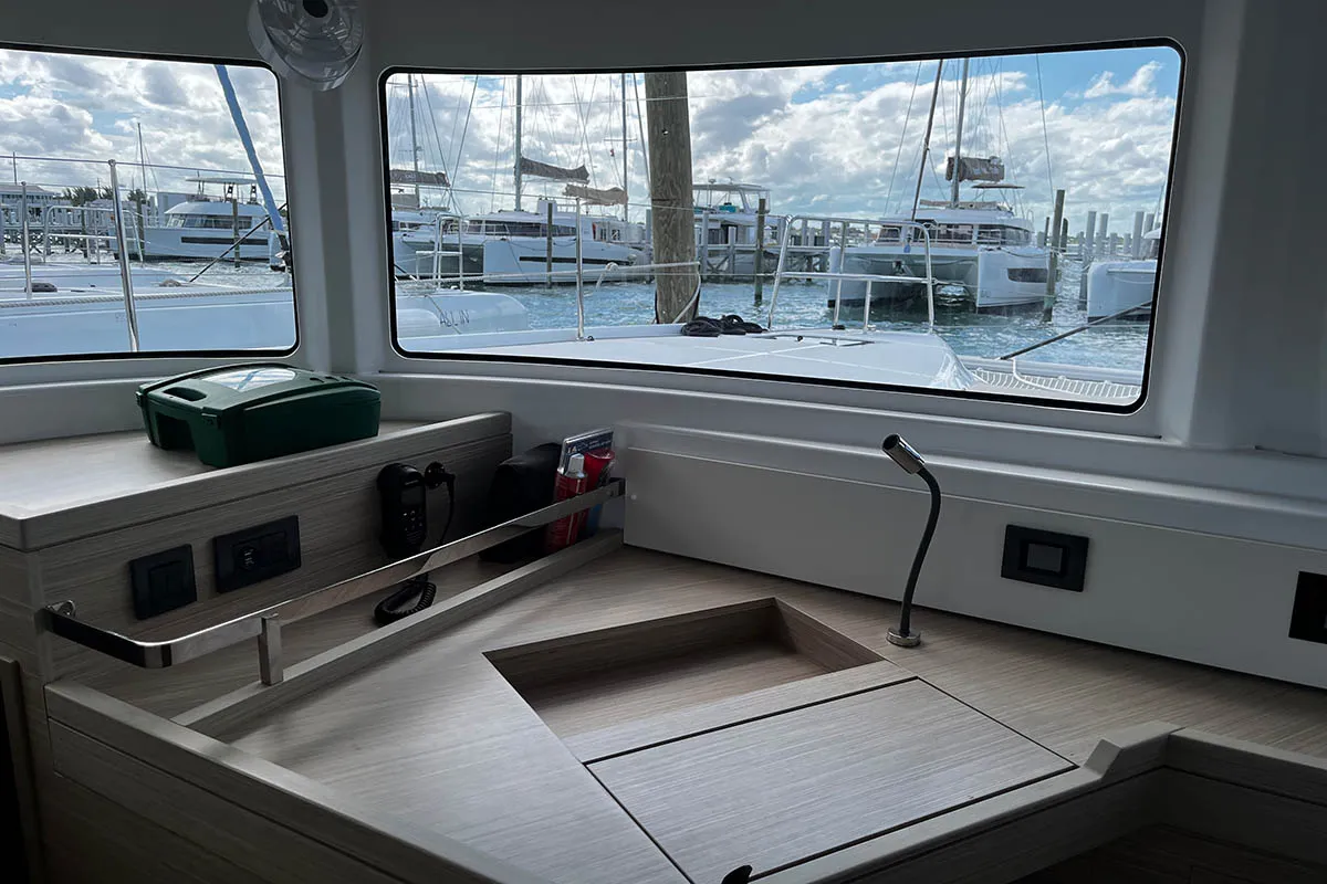 Cabin on Watercolor, a Lagoon 46 catamaran at Central Abaco, Bahamas