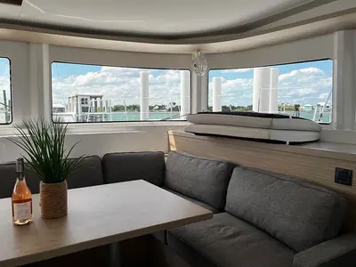 Galley of Watercolor, a Lagoon 46 catamaran at Central Abaco, Bahamas