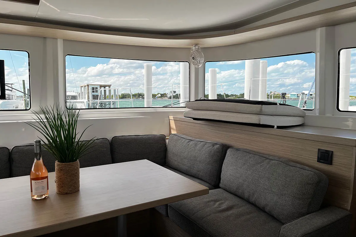 Galley of Watercolor, a Lagoon 46 catamaran at Central Abaco, Bahamas