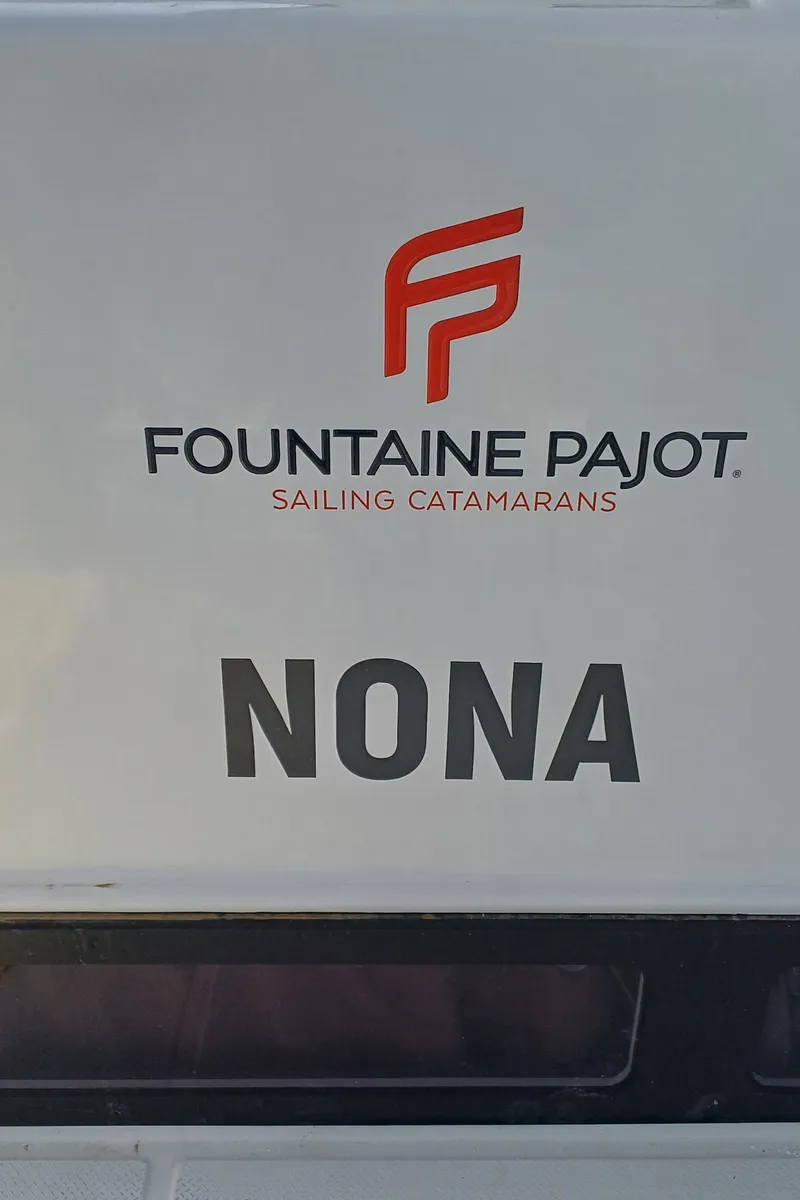 Nona, a Fountaine Pajot Isla 40 catamaran at Preveza, Greece