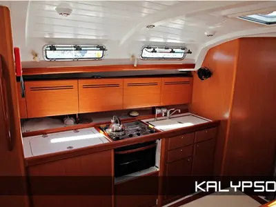Galley of Classic, a Beneteau Cyclades 43.4 sailboat at Bodrum, Turkey