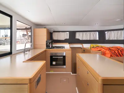 Galley of Seaven, a Dufour 48 Catamaran catamaran at Grad Kaštela, Croatia
