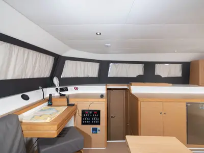 Salon of Seaven, a Dufour 48 Catamaran catamaran at Kaštela, Croatia