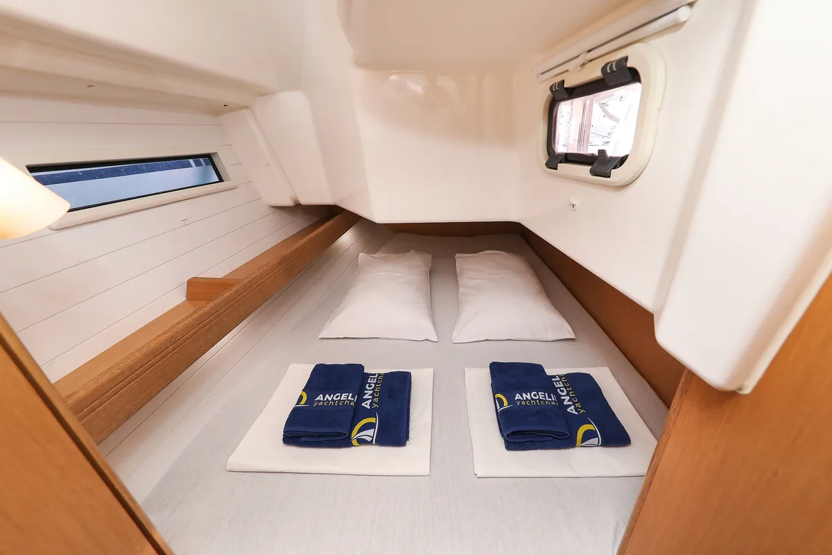 Cabin on Lady One, a Bavaria Cruiser 34 sailboat at Grad Biograd na Moru, Croatia