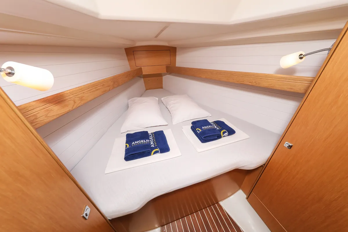 Cabin on Lady One, a Bavaria Cruiser 34 sailboat at Grad Biograd na Moru, Croatia