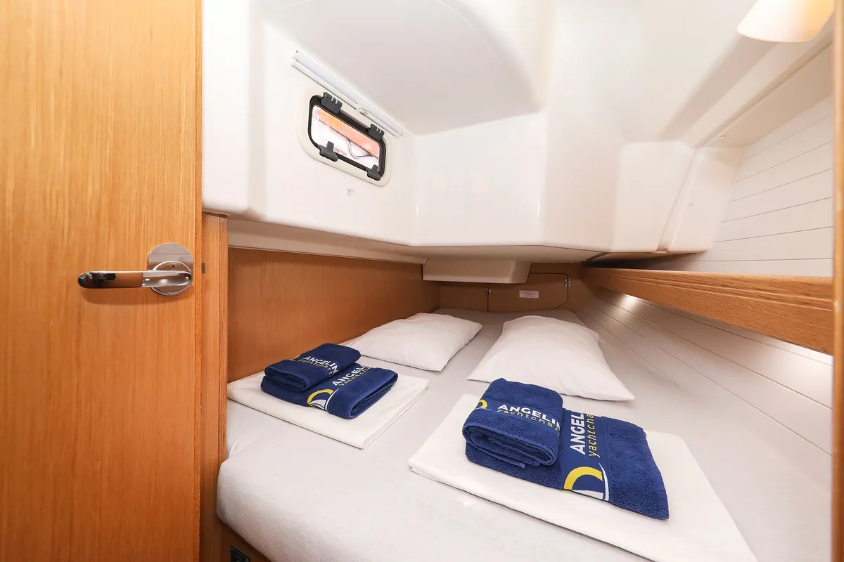 Cabin on Lady One, a Bavaria Cruiser 34 sailboat at Grad Biograd na Moru, Croatia