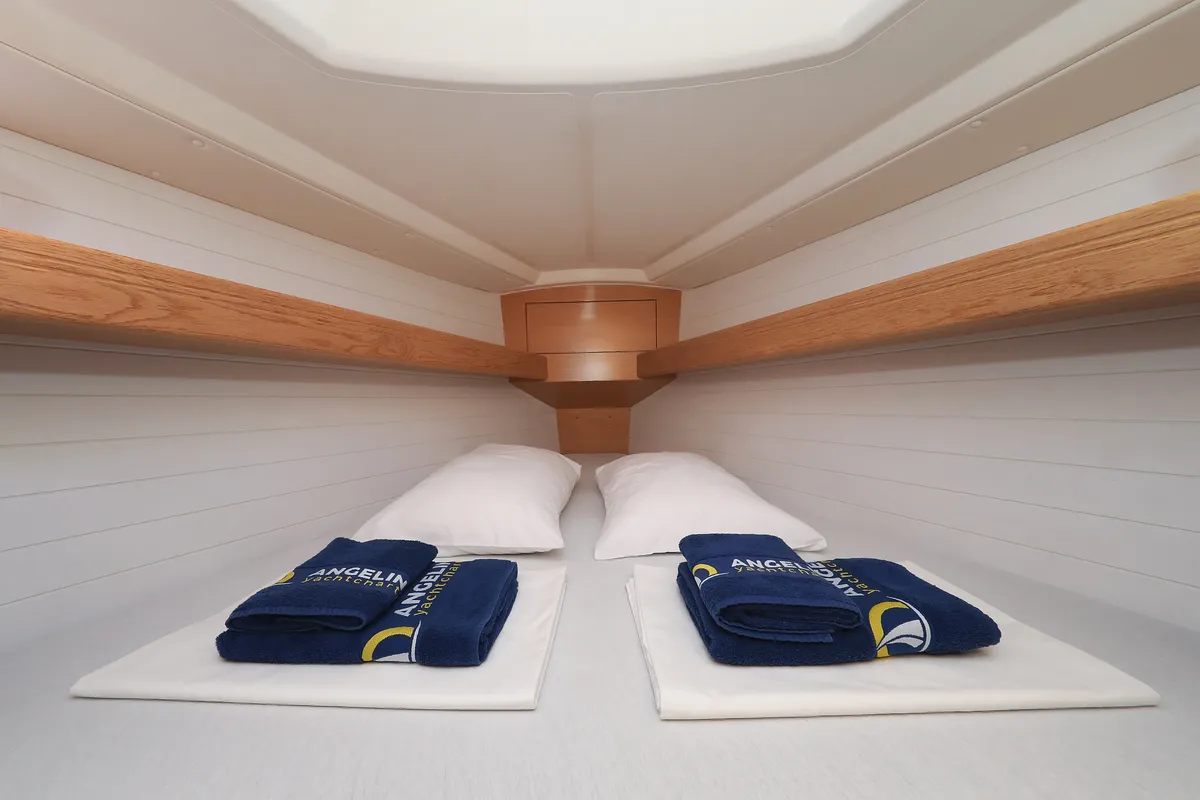 Cabin on Lady One, a Bavaria Cruiser 34 sailboat at Grad Biograd na Moru, Croatia