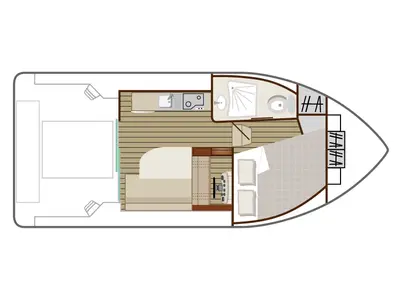 Cruiser Comfort 2/4 Pers., a Nicols Sedan Primo motorboat at Sucé-sur-Erdre, France