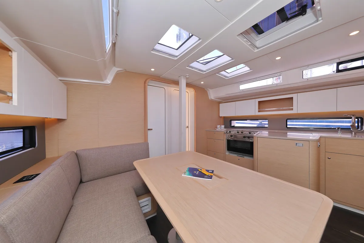 Salon of Aniela, a Dufour 41 sailboat at Grad Biograd na Moru, Croatia
