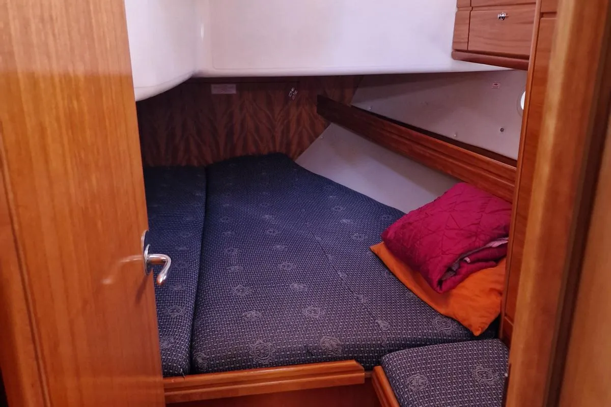 Cabin on Eleni, a Bavaria 39 Cruiser sailboat at Volos Municipality, Greece