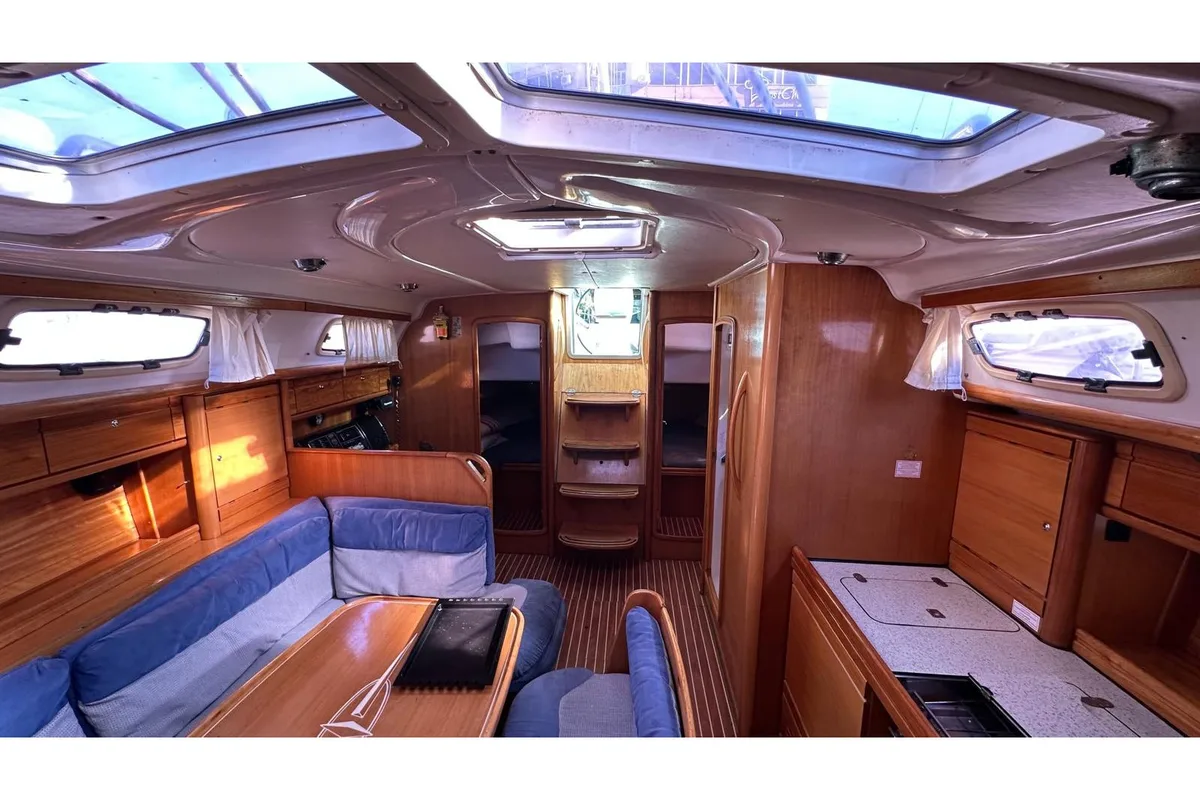 Salon of Eleni, a Bavaria 39 Cruiser sailboat at Volos Municipality, Greece