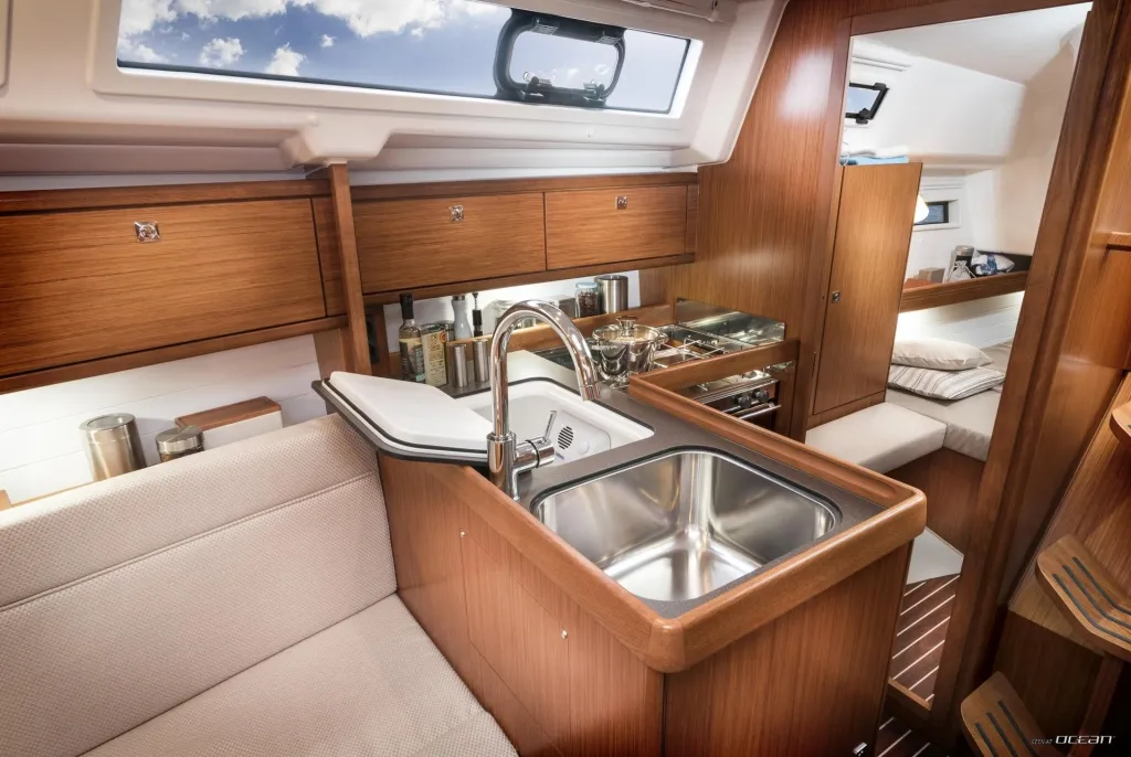 Galley of Zen, a Bavaria Cruiser 34 Style sailboat at Zadar, Croatia