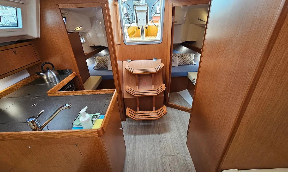 Galley of Zen, a Bavaria Cruiser 34 Style sailboat at Zadar, Croatia