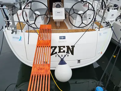 Cockpit of Zen, a Bavaria Cruiser 34 Style sailboat at Zadar, Croatia