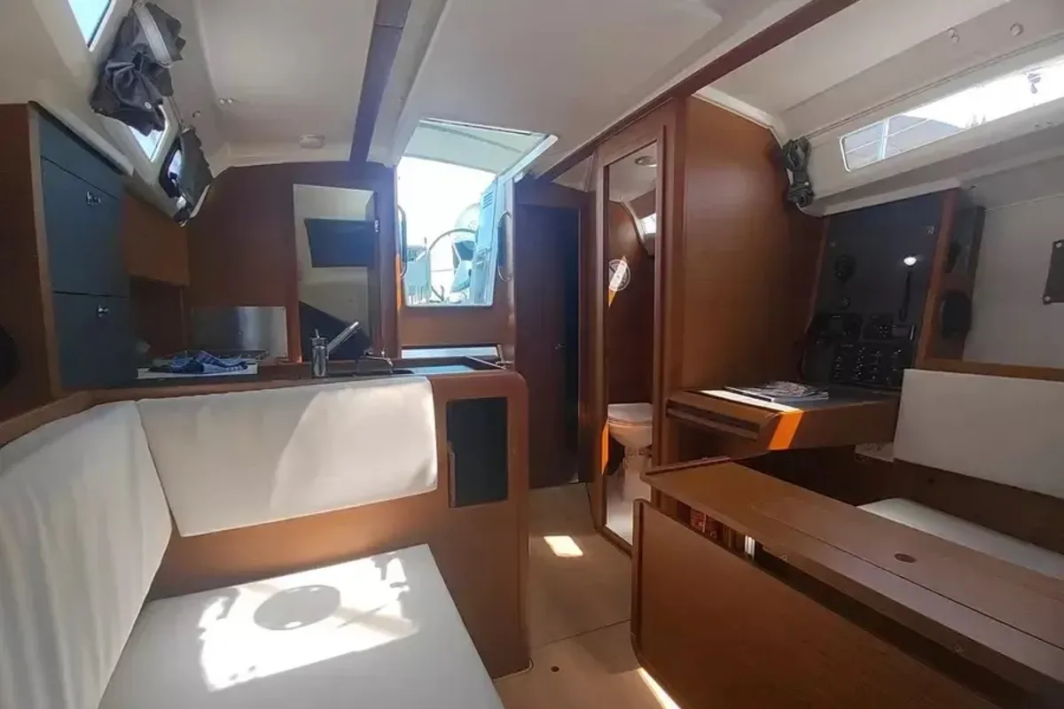 Deck of Vitamar, a Jeanneau Sun Odyssey 349 sailboat at Grad Pula, Croatia
