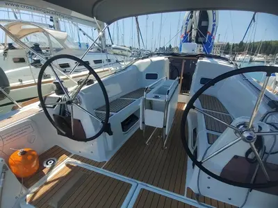 Salon of Vitamar, a Jeanneau Sun Odyssey 349 sailboat at Grad Pula, Croatia