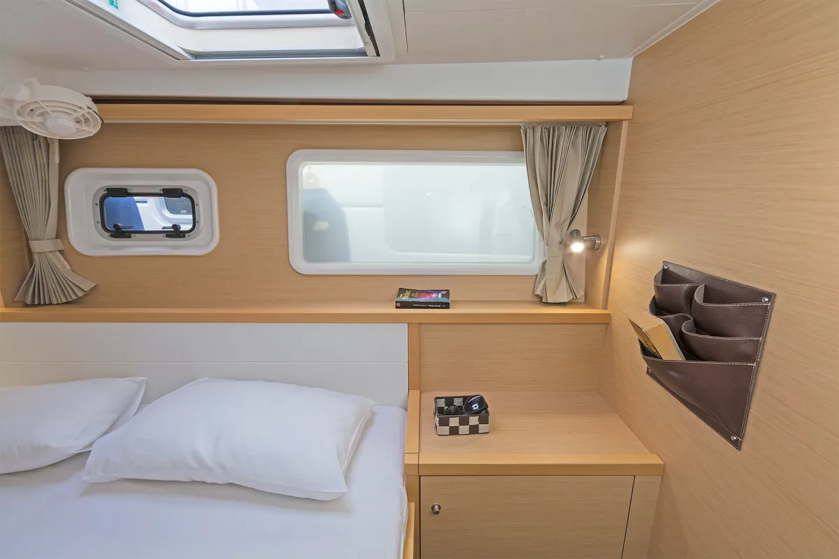 Cabin on Catanoo, a Lagoon 39 catamaran at Kos, Greece