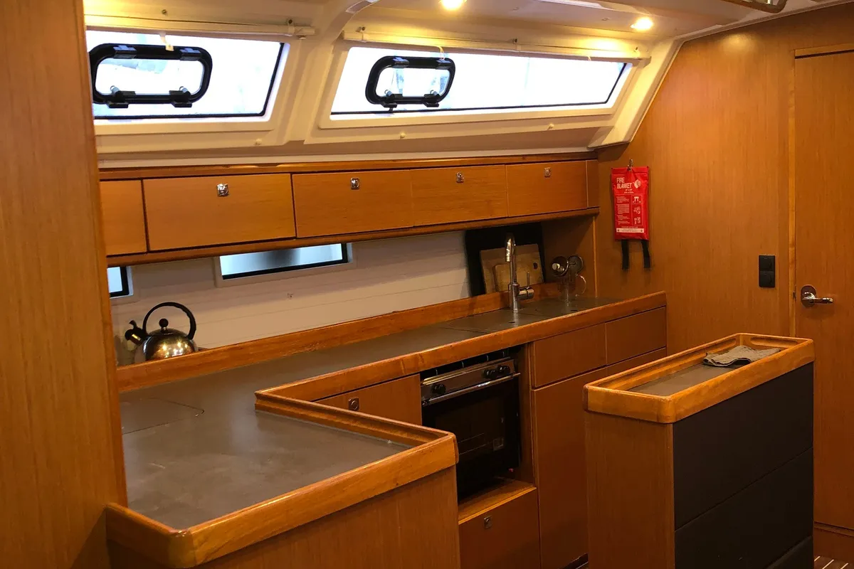 Galley of Rea (Refit 2022), a Bavaria 46 Cruiser sailboat at Municipal Unit of Lefkada, Greece