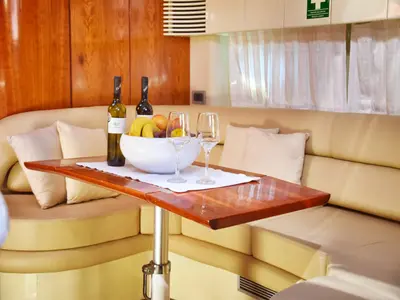 Salon of H.I.T., a Fairline Boats Fairlane Targa 48 motorboat at Primošten, Croatia