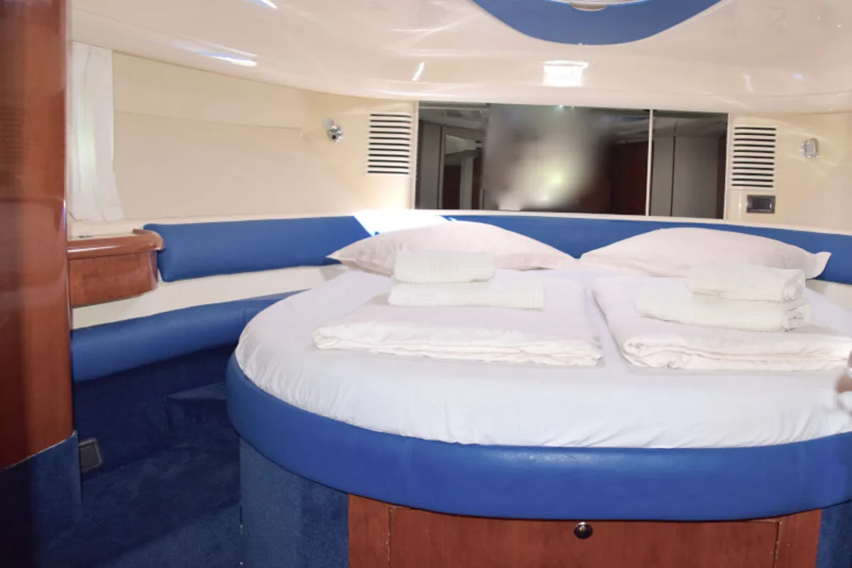 Cabin on H.I.T., a Fairline Boats Fairlane Targa 48 motorboat at Primošten, Croatia