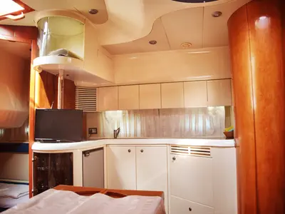Galley of H.I.T., a Fairline Boats Fairlane Targa 48 motorboat at Primošten, Croatia