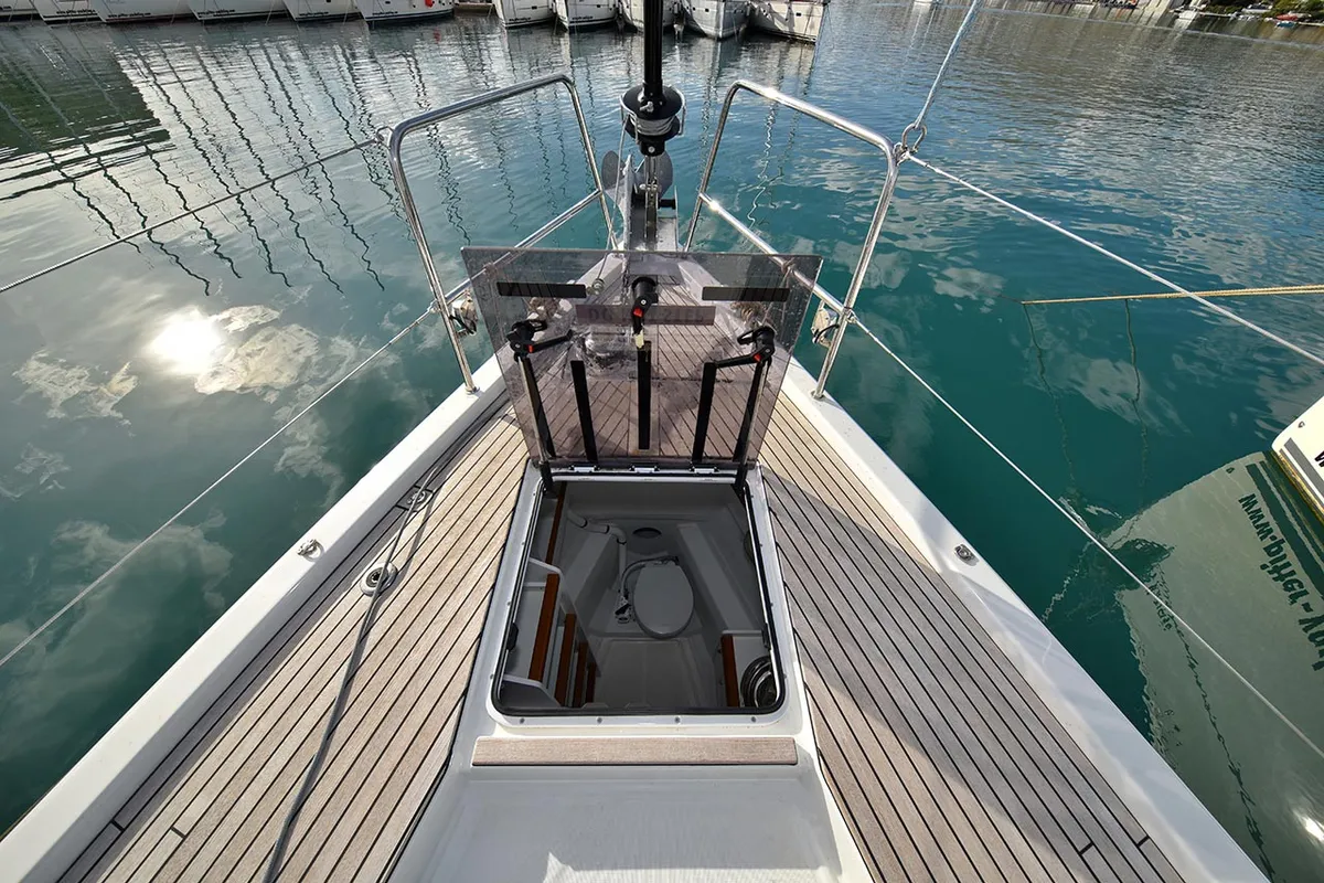 Head on Mary-Lu, a Jeanneau 54 sailboat at Grad Trogir, Croatia