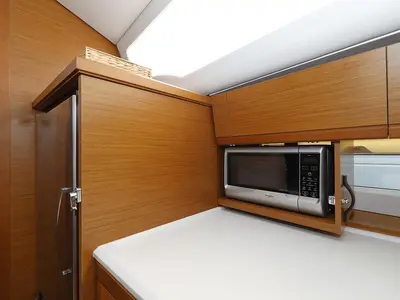 Galley of Mary-Lu, a Jeanneau 54 sailboat at Grad Trogir, Croatia