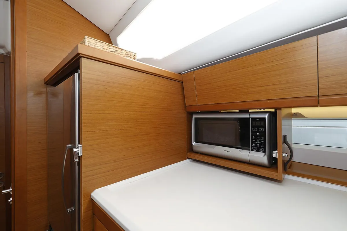 Galley of Mary-Lu, a Jeanneau 54 sailboat at Grad Trogir, Croatia