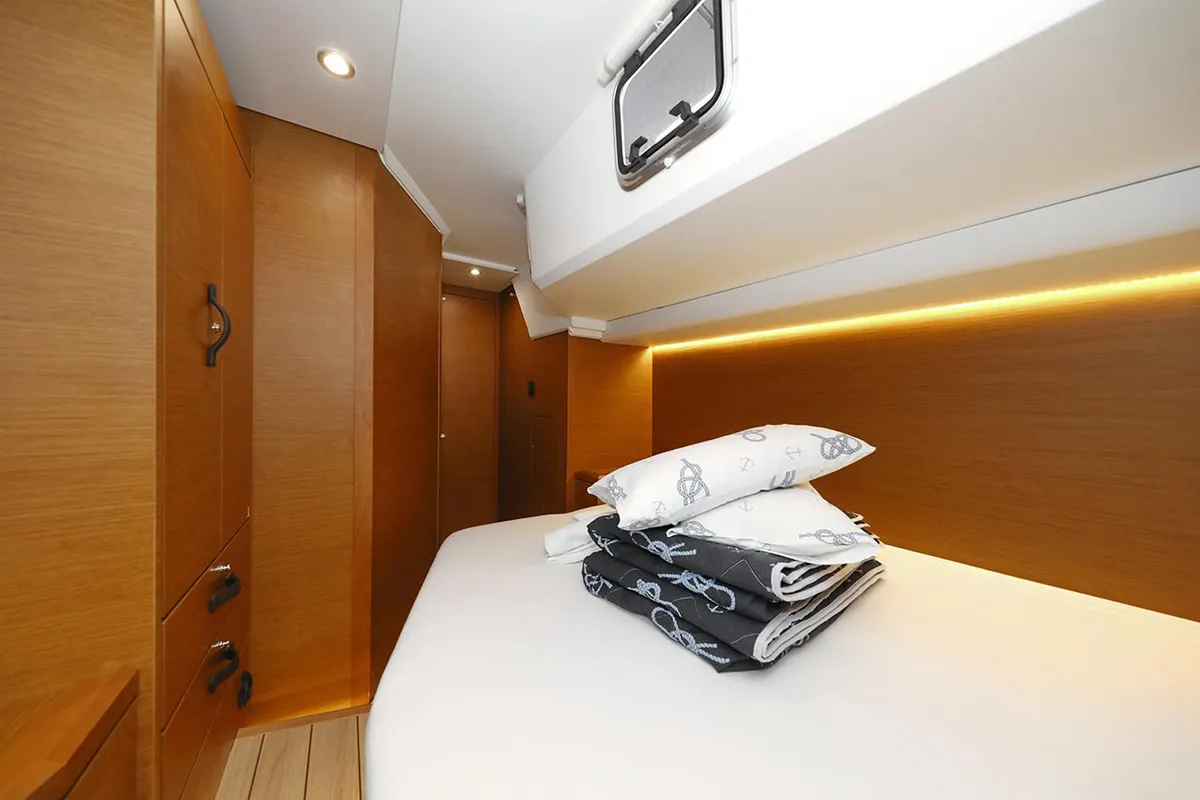 Cabin on Mary-Lu, a Jeanneau 54 sailboat at Grad Trogir, Croatia
