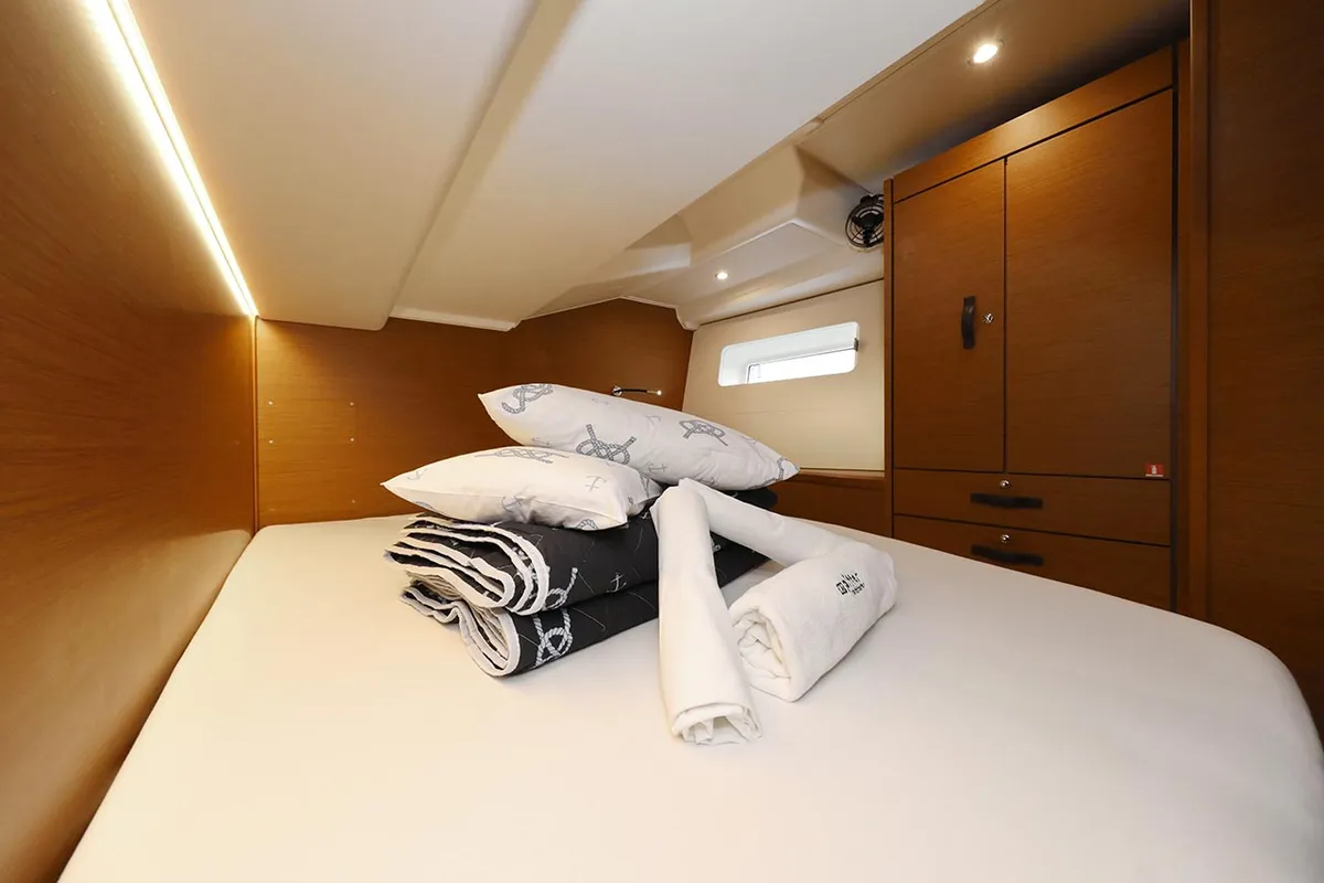 Cabin on Mary-Lu, a Jeanneau 54 sailboat at Grad Trogir, Croatia
