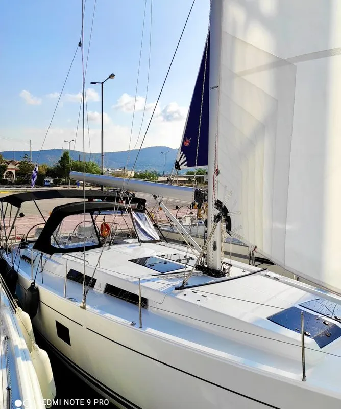 Xristina, a Hanse 458 sailboat at Athens, Greece