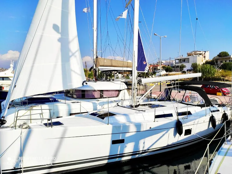 Xristina, a Hanse 458 sailboat at Athens, Greece