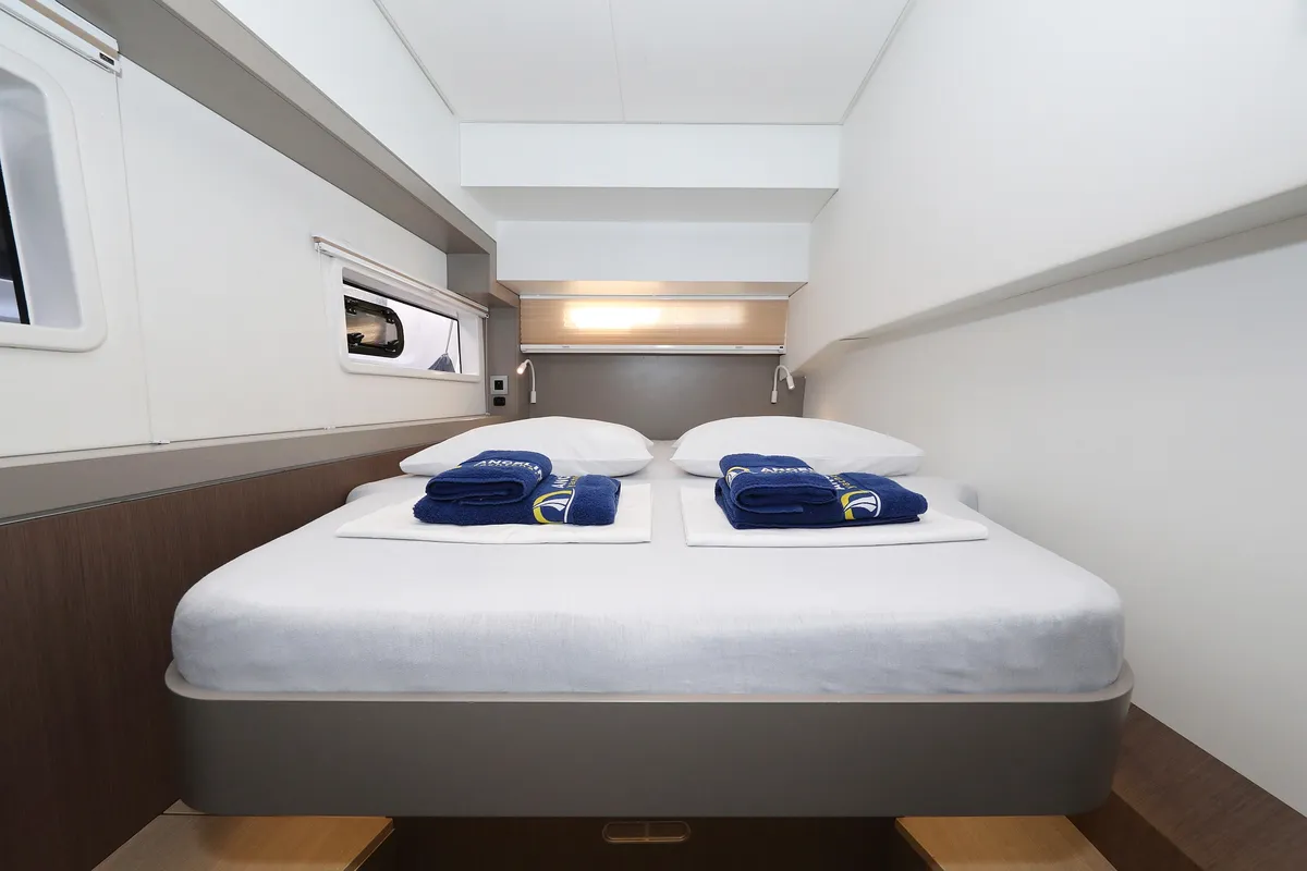 Cabin on Hubble, a Bali 4.2 catamaran at Grad Biograd na Moru, Croatia