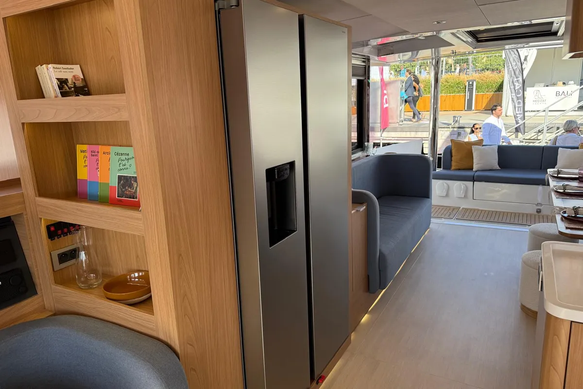 Galley of Boca Chica, a Bali 5.2 catamaran at Olbia, Italy