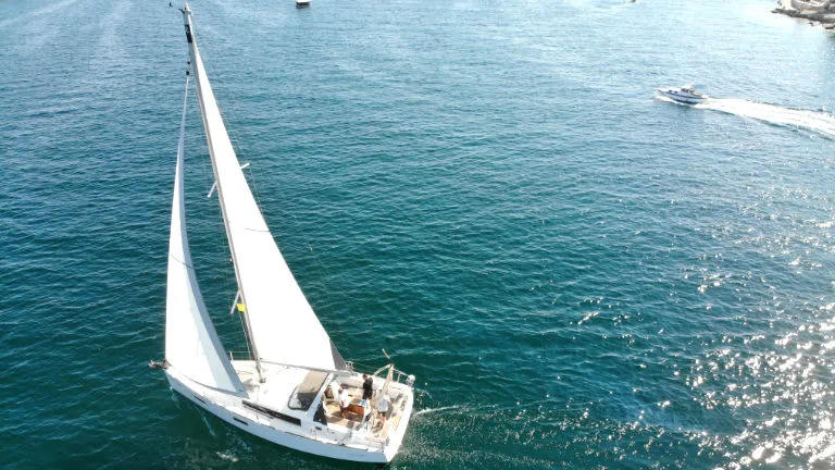 Exterior view of Olli, a Beneteau Oceanis 38 sailboat at Grad Pula, Croatia