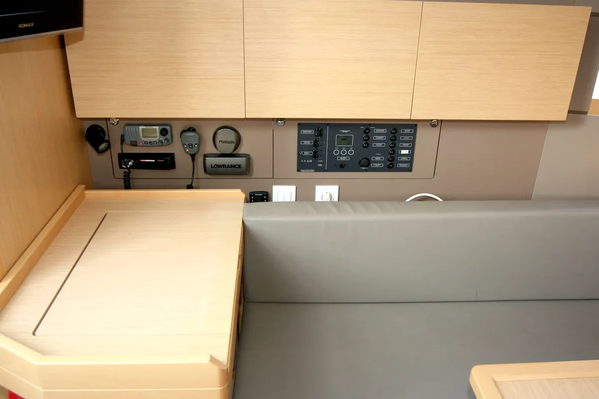 Salon of Olli, a Beneteau Oceanis 38 sailboat at Grad Pula, Croatia