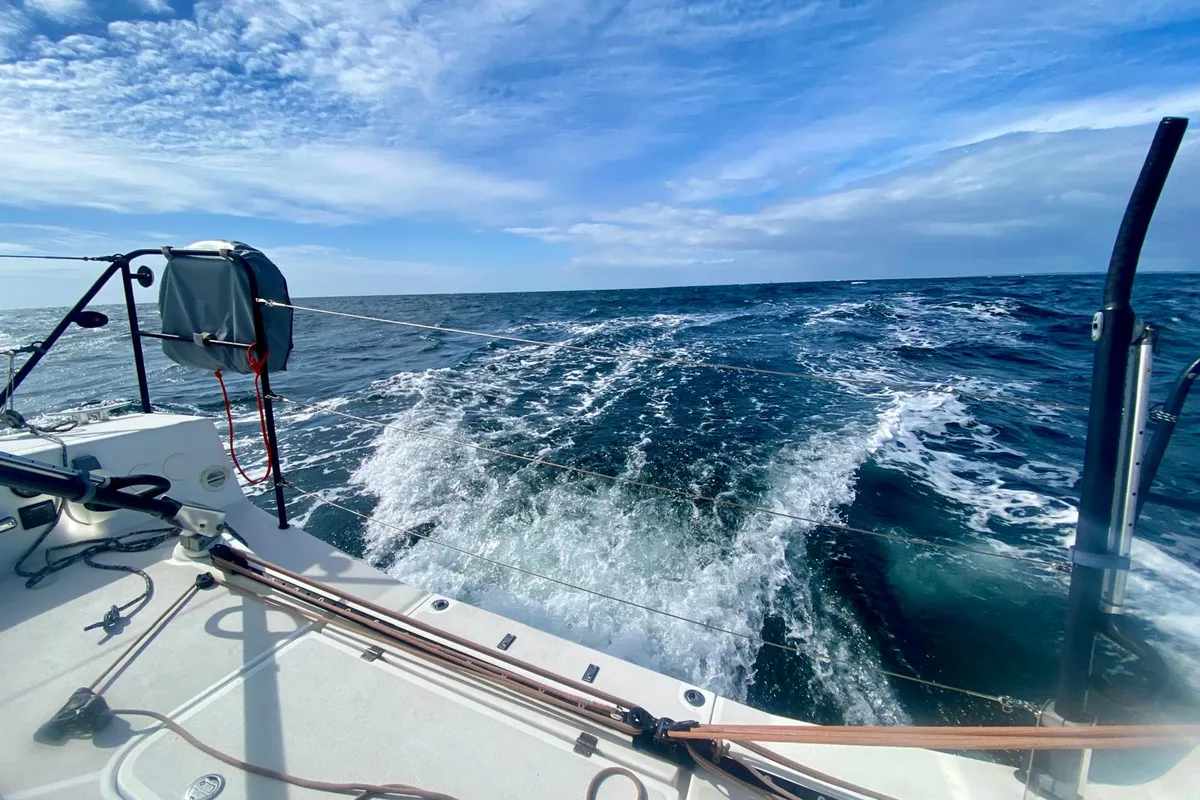 Deck of Silver Wave, a Pogo 36 sailboat at La Trinité-sur-Mer, France