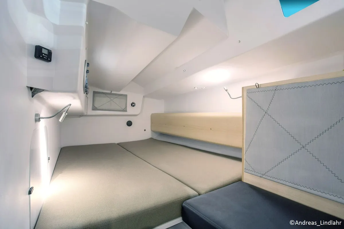Cabin on Silver Wave, a Pogo 36 sailboat at La Trinité-sur-Mer, France