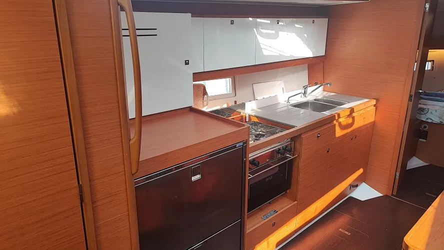 Galley of La Luz, a Dufour 390 sailboat at Fethiye, Turkey