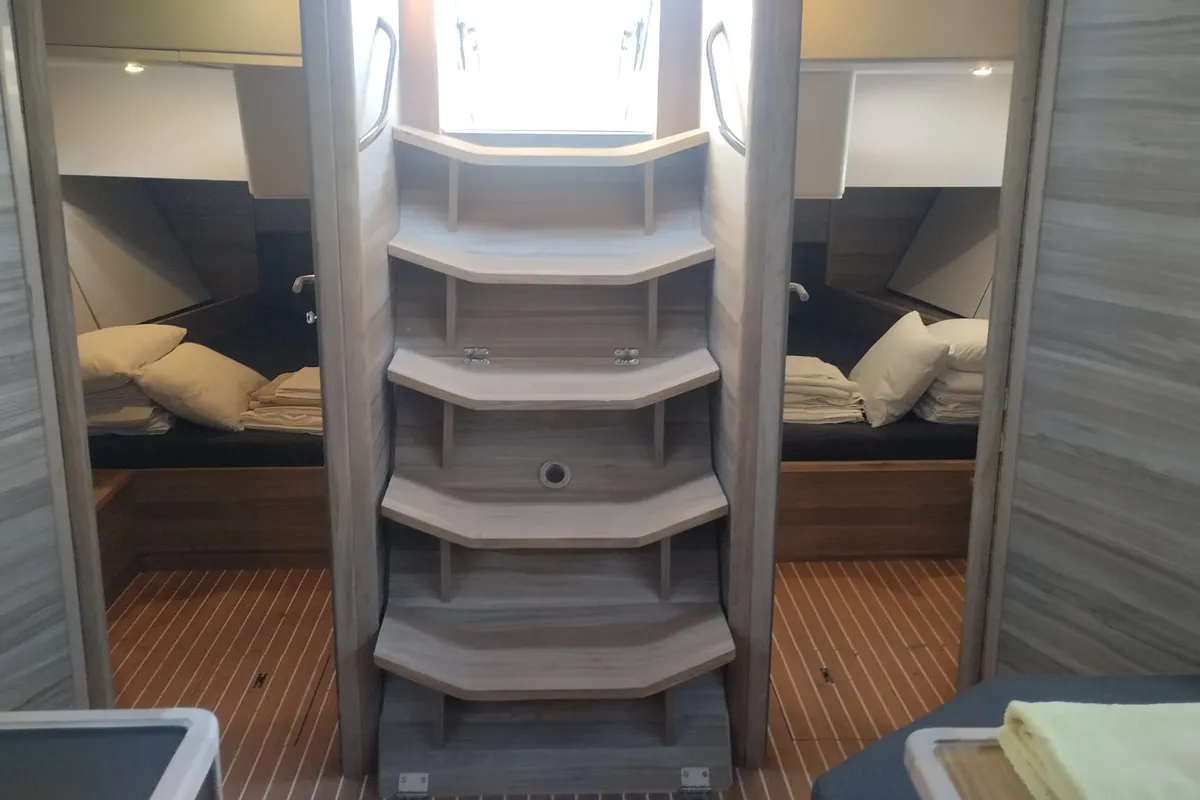 Salon of Extraordinarius, a D&D Kufner 54 Exclusive sailboat at Trogir, Croatia