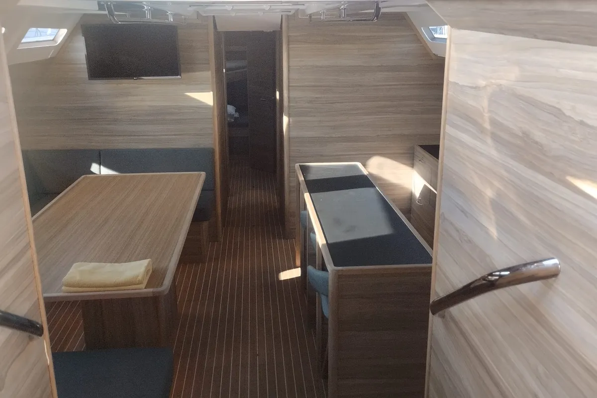 Salon of Extraordinarius, a D&D Kufner 54 Exclusive sailboat at Trogir, Croatia
