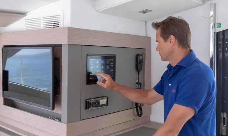 Diadem, a Fountaine Pajot Elba 45 catamaran at Grad Trogir, Croatia