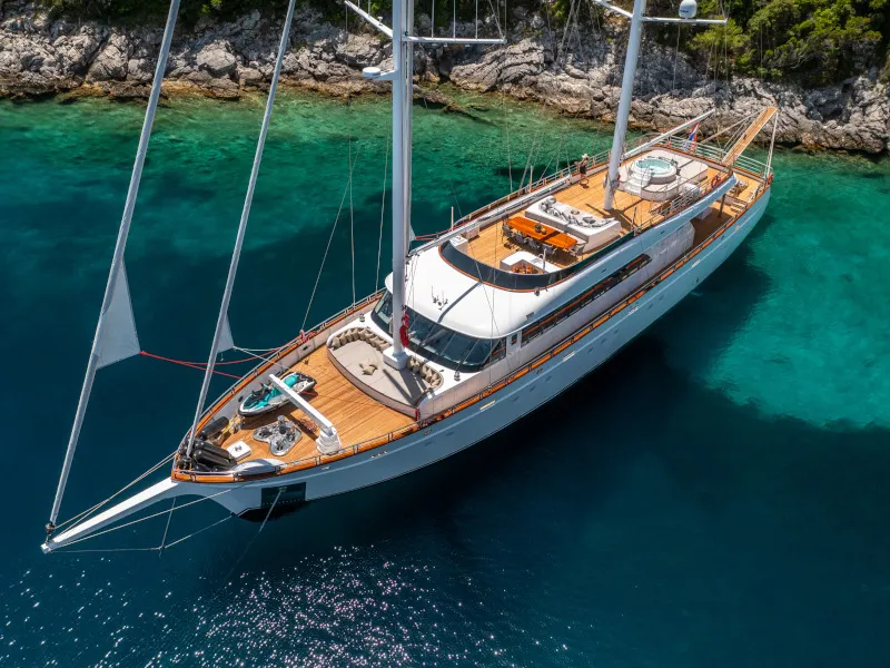 Exterior view of Love Story, a Gulet Motoryacht sailboat at Split, Croatia