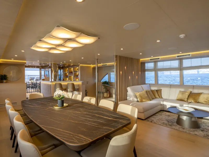 Salon of Love Story, a Gulet Motoryacht sailboat at Split, Croatia