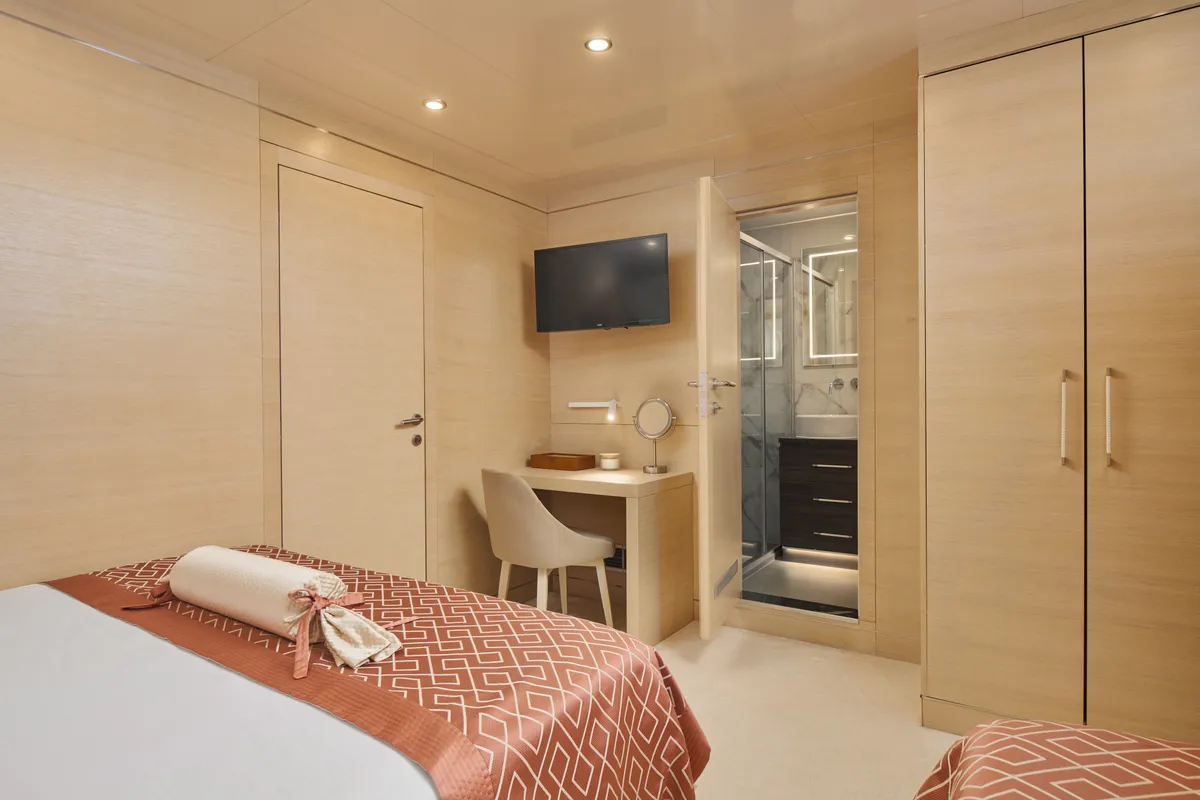 Cabin on Love Story, a Gulet Motoryacht sailboat at Split, Croatia
