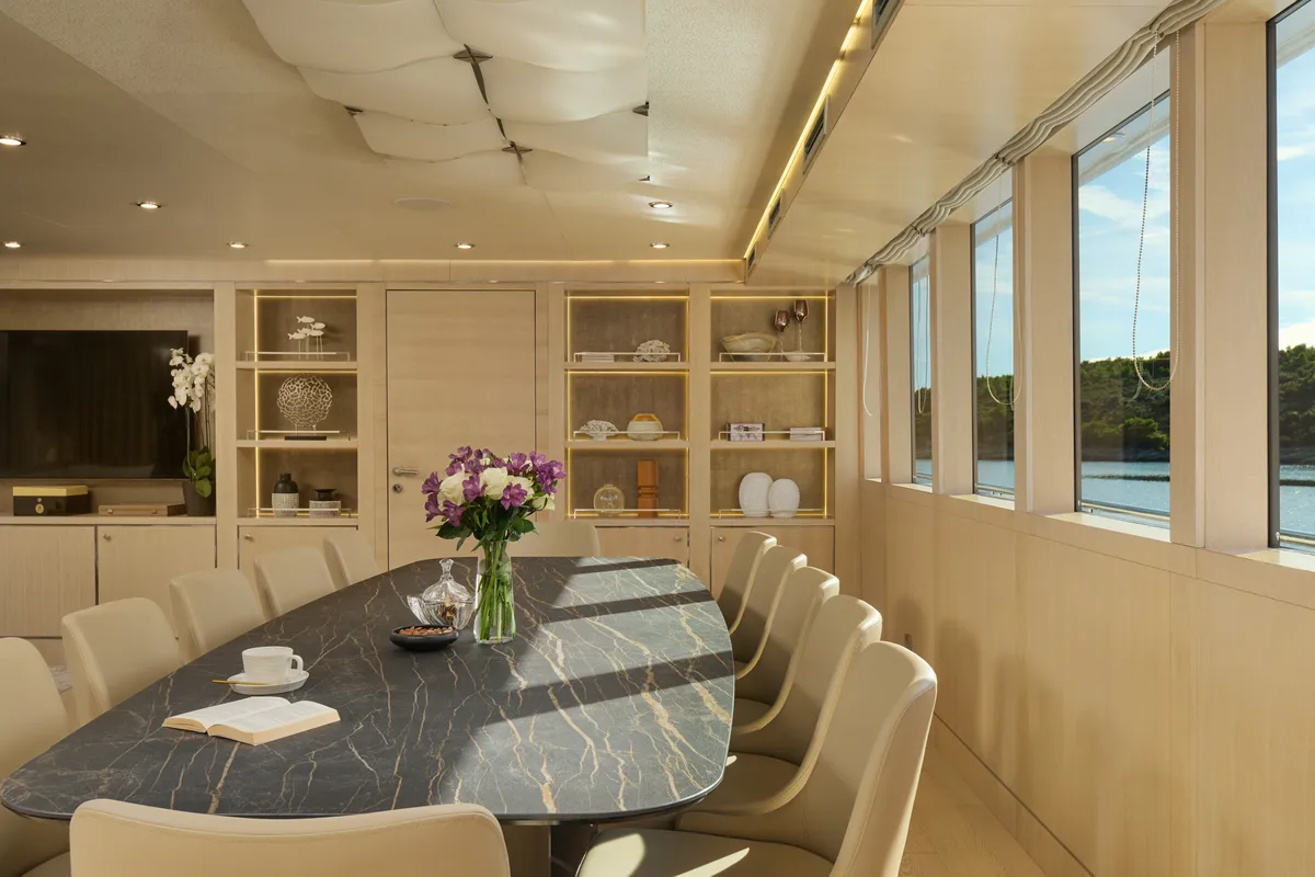 Salon of Love Story, a Gulet Motoryacht sailboat at Split, Croatia