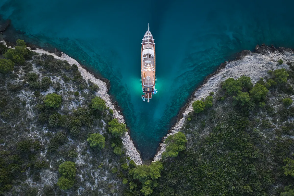 Exterior view of Love Story, a Gulet Motoryacht sailboat at Split, Croatia